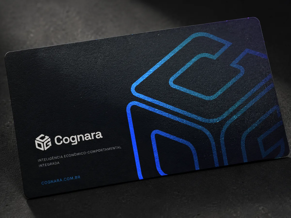 Materiais impressos com a identidade visual da Cognara
